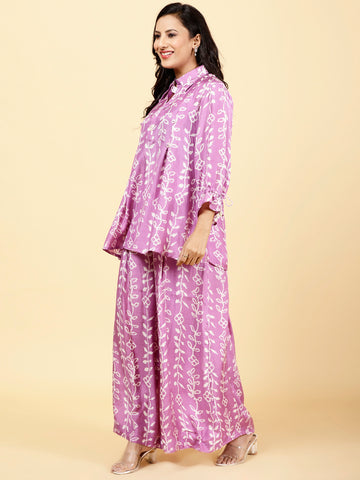 Printed Muslin Kurti With Palazzo