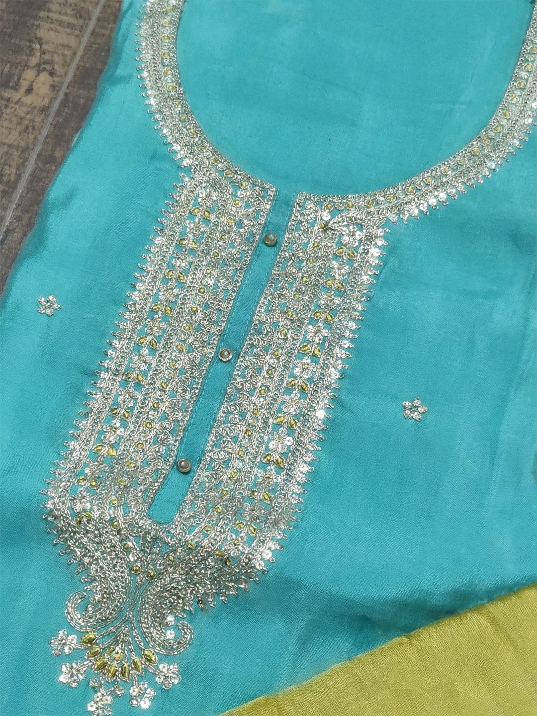Embroidered Cotton Unstitched Suit With Pant