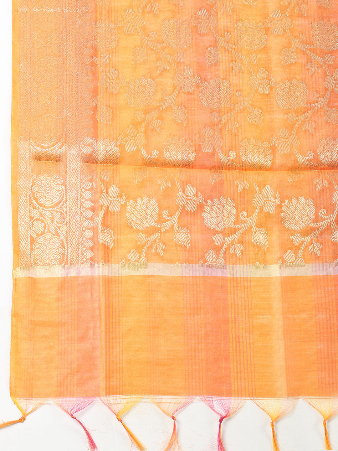 Woven Banarasi Chanderi Unstitched Suit With Dupatta