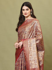 Zari Jaal Woven Handloom Saree