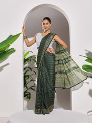 Floral Printed Georgette Saree