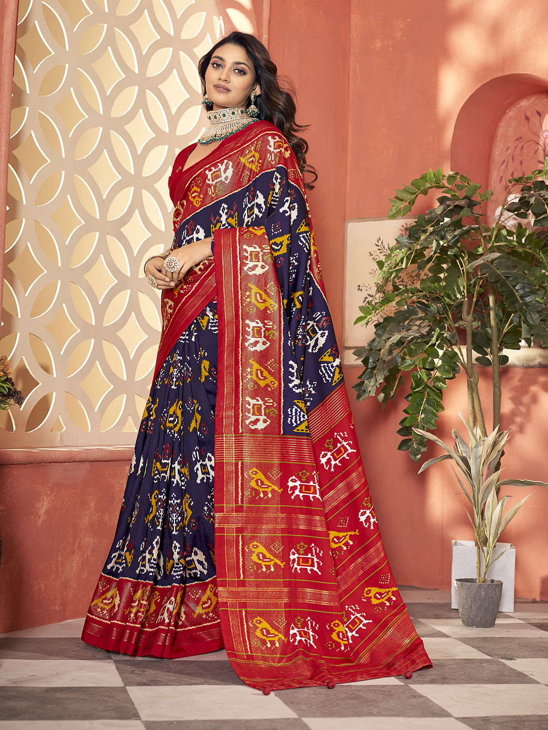 Printed Tussar Saree