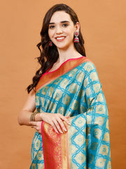 Zari Jaal Handloom Woven Saree