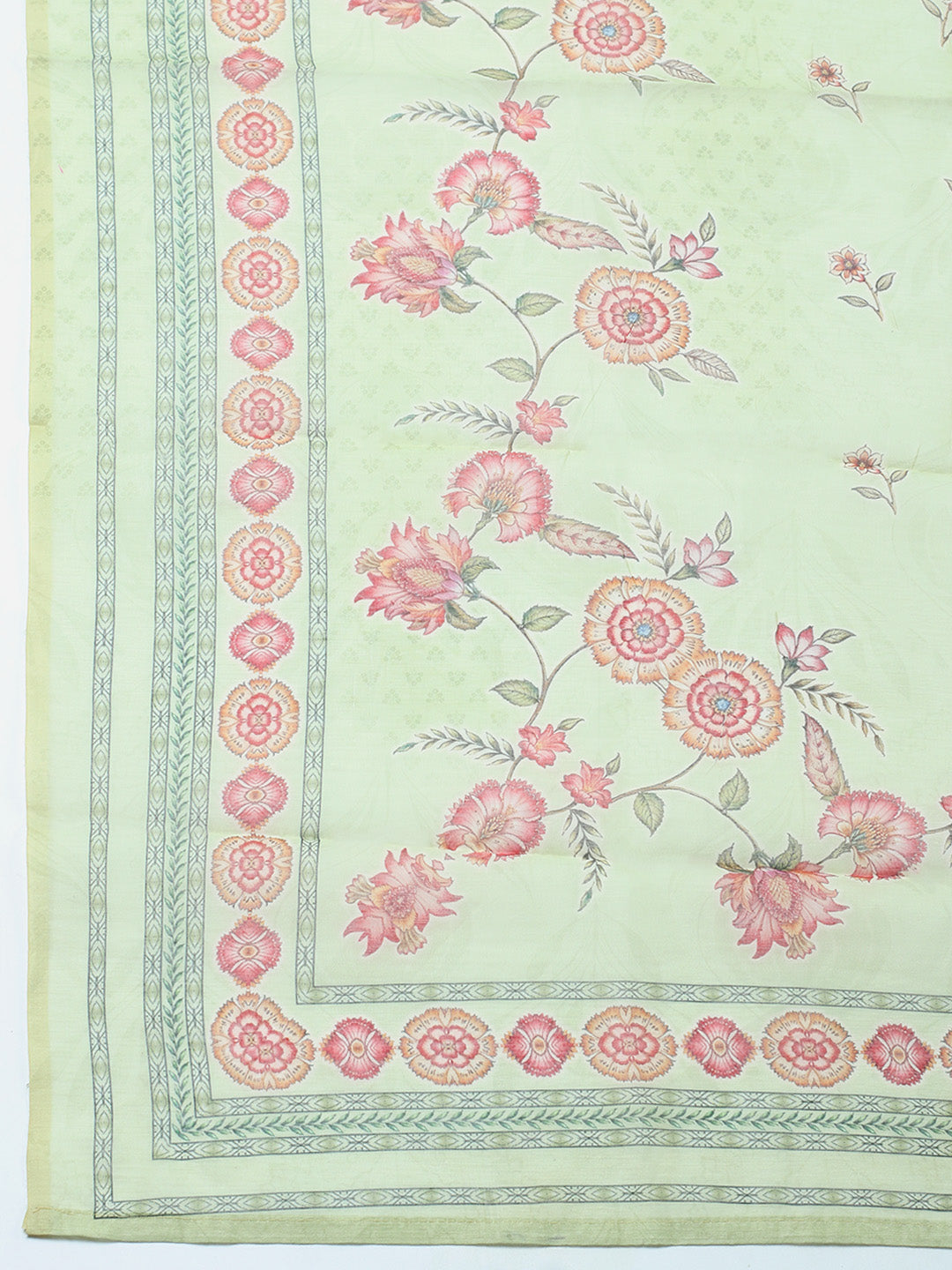 Embellished Chanderi Unstitched Suit With Pant &amp; Dupatta