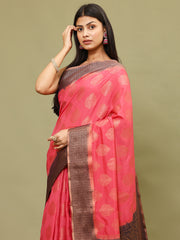 Zari Border Woven Handloom Saree