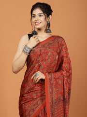 Digital Printed Crepe Woven Saree