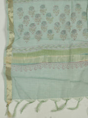 Printed Cotton Unstitched Suits Printed Suit With Pant & Dupatta