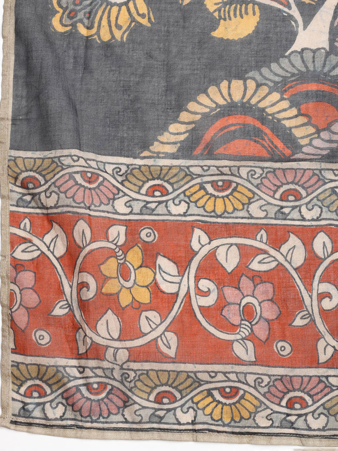 Printed Cotton Blend Unstitched Suit With Dupatta