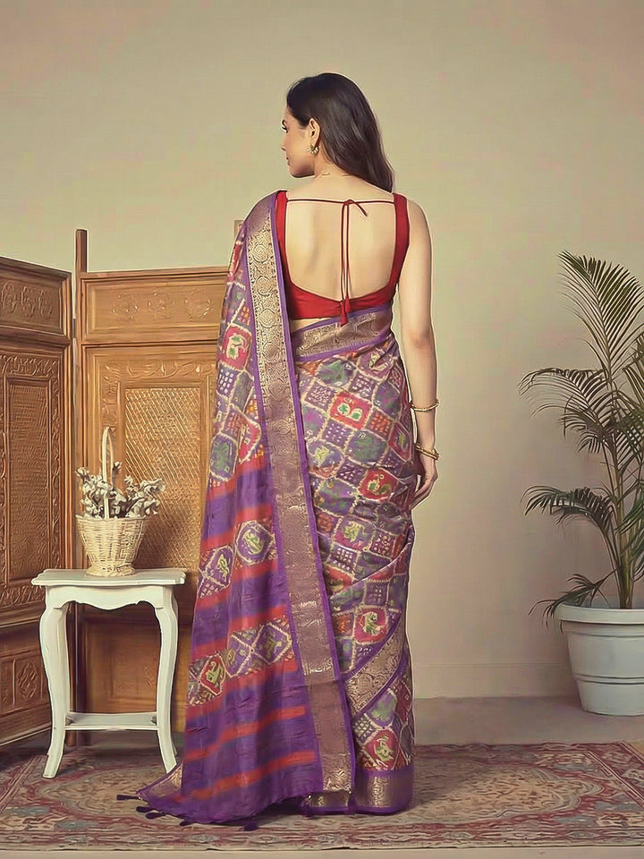 Digital Printed Art Silk Saree