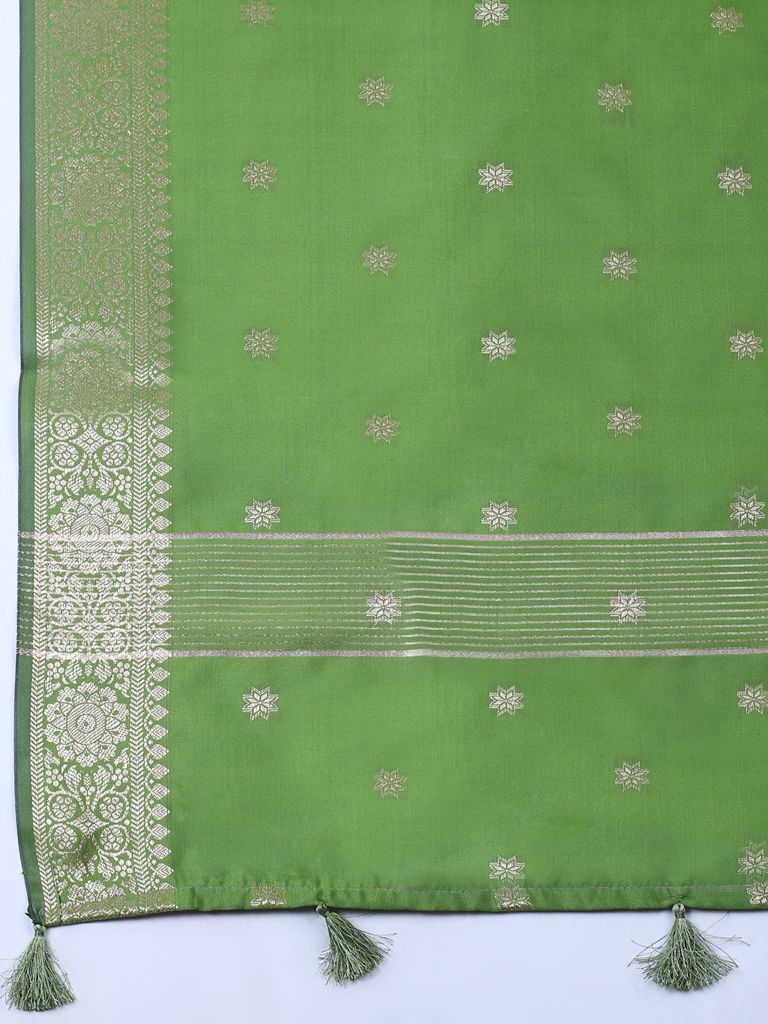 Banarasi Chanderi Unstitched Suit With Pant &amp; Dupatta