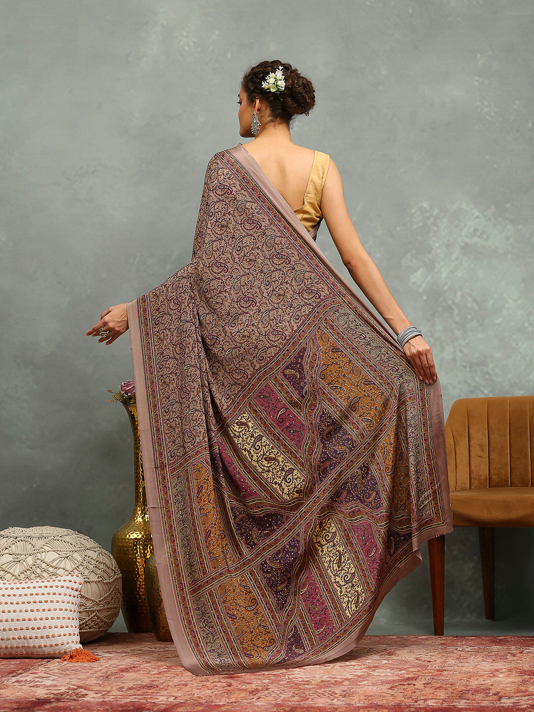 Digital Printed Crepe Saree