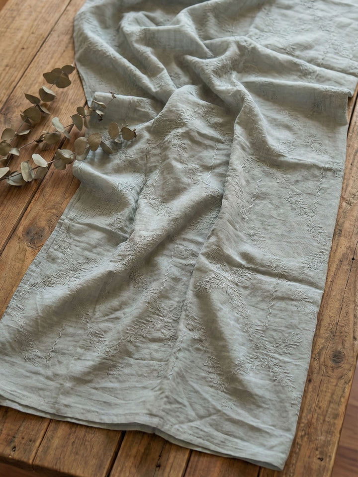Embroidered Cotton Blend Unstitched Suit With Pant &amp; Dupatta
