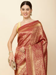 Brocade Zari Jaal Woven Handloom Saree