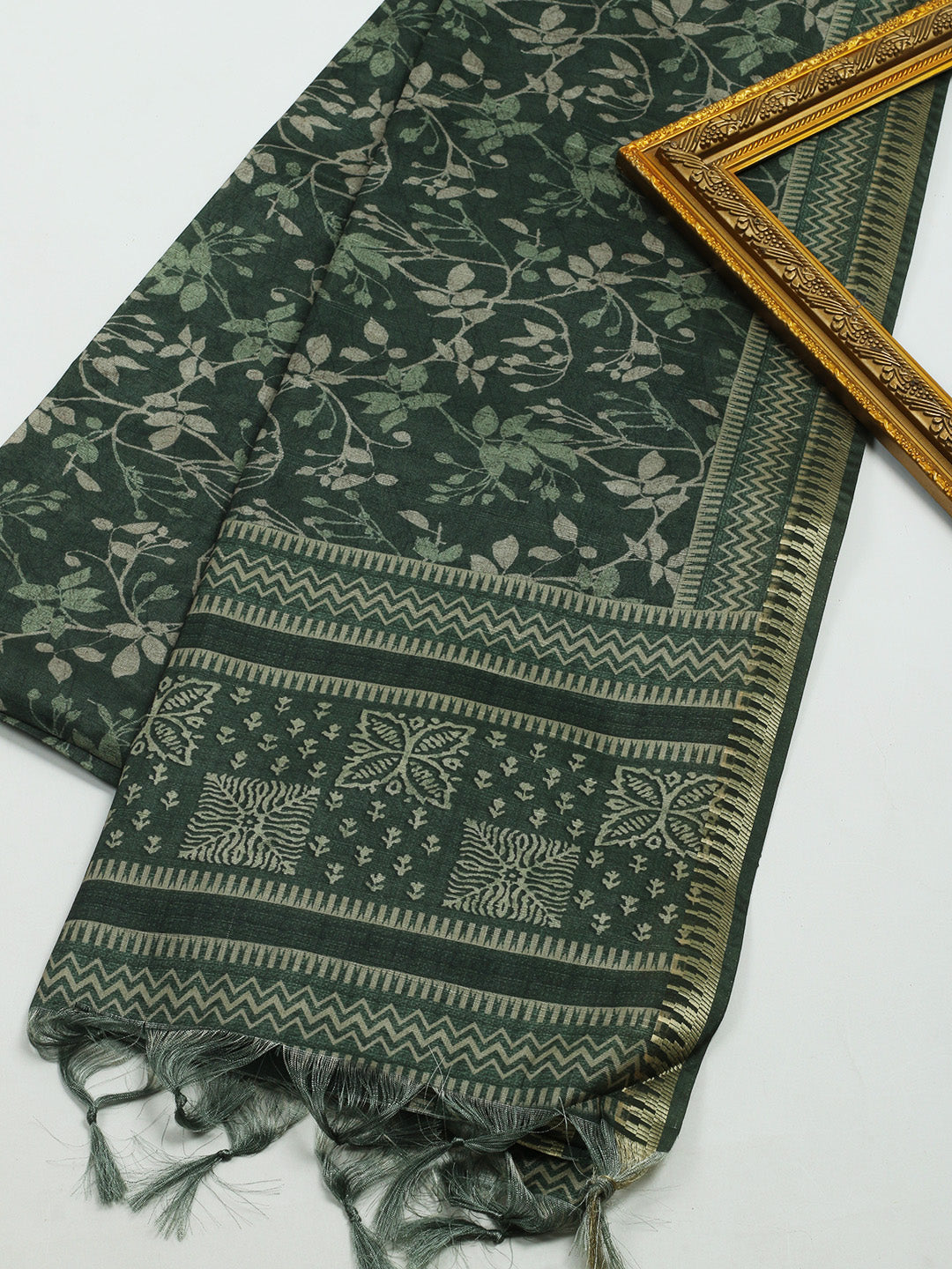 Printed Tussar Saree
