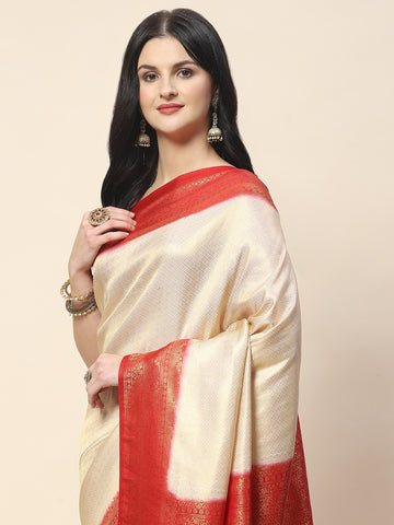 Zari Jaal Woven Handloom Saree