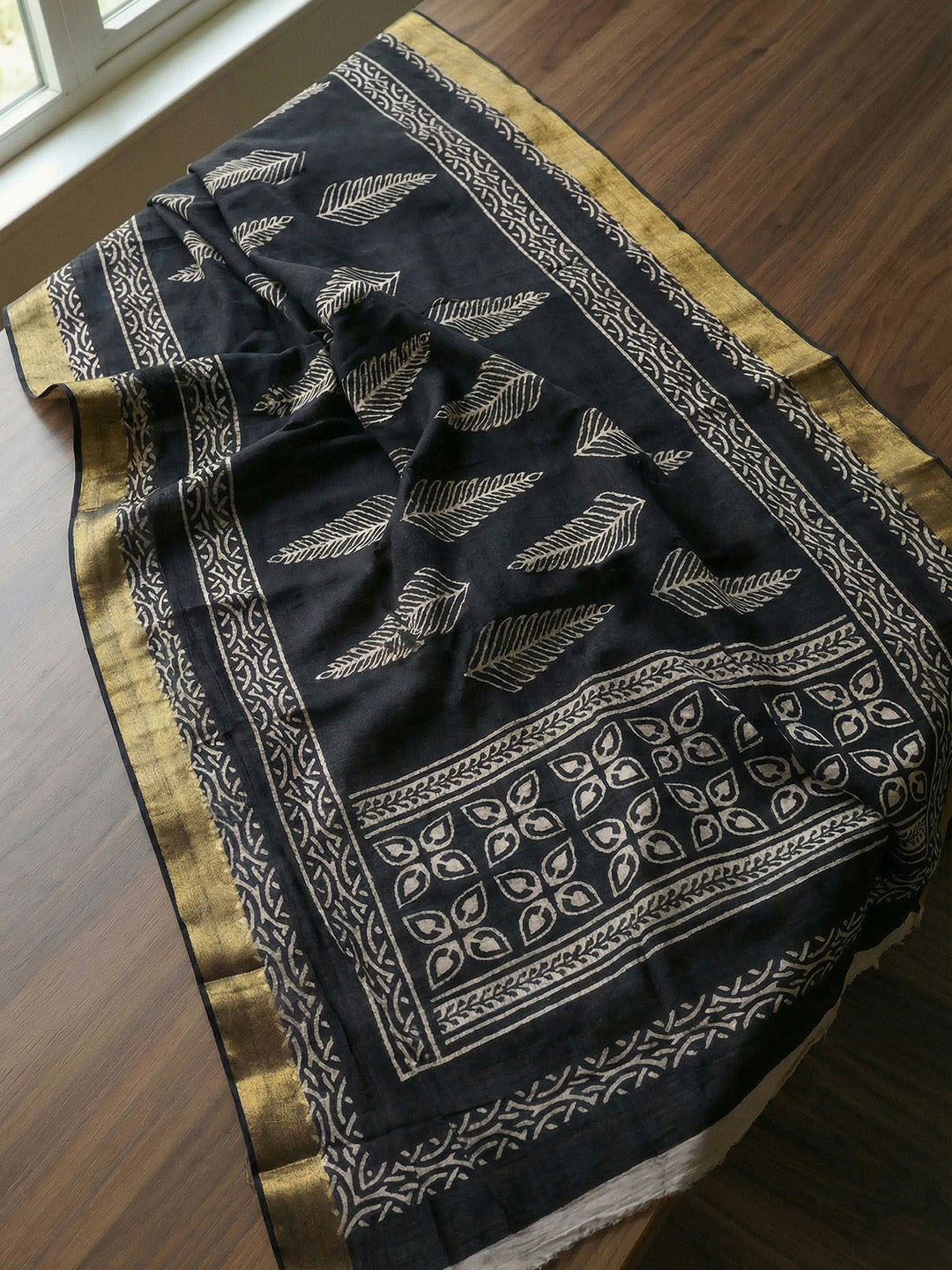 Printed Cotton Blend Unstitched Suit With Pant &amp; Dupatta
