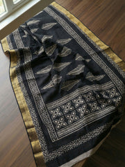 Printed Cotton Blend Unstitched Suit With Pant & Dupatta