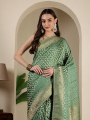 Woven Design Satin Saree