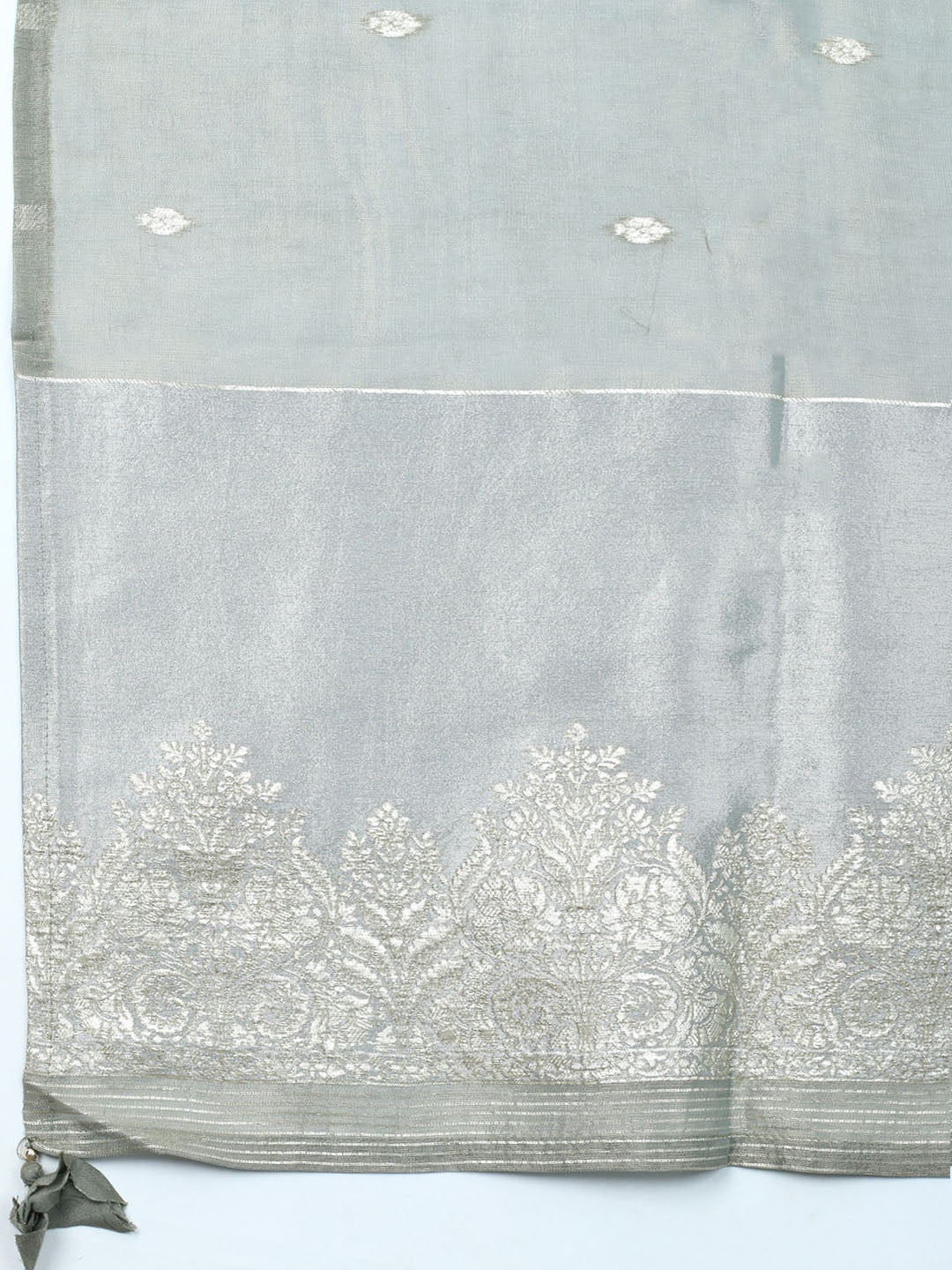 Embroidered Tissue Unstitched Suit With Dupatta