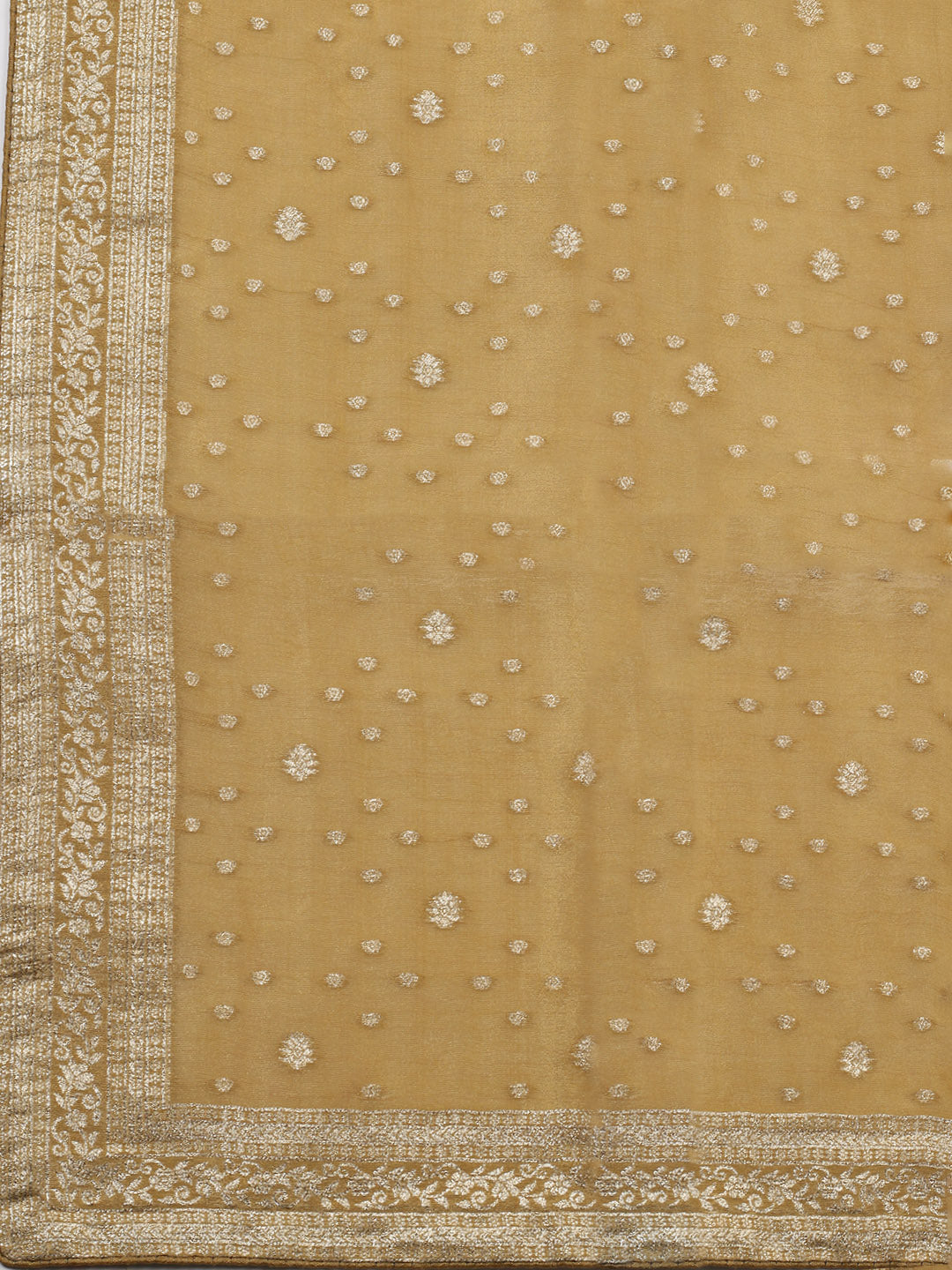 Embroidered Art Silk Unstitched Suit Piece With Dupatta