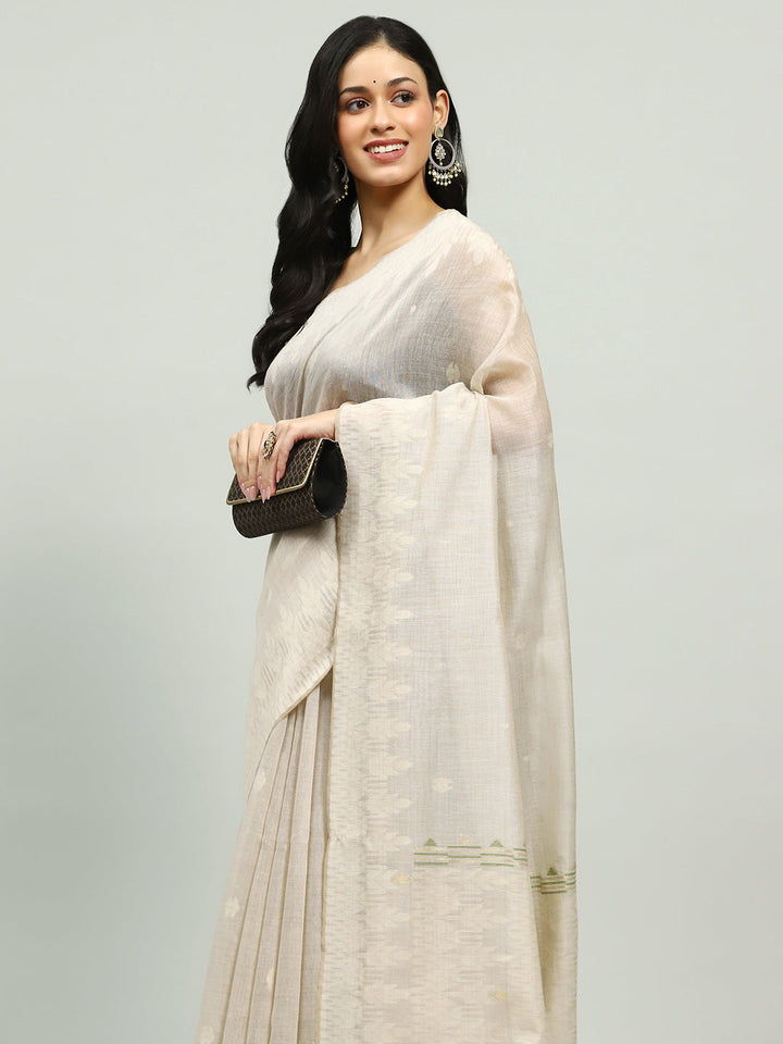 Embroidered Border Booti Art Silk Saree