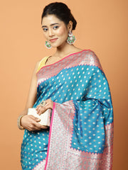 Stone Work Banarasi Woven Saree