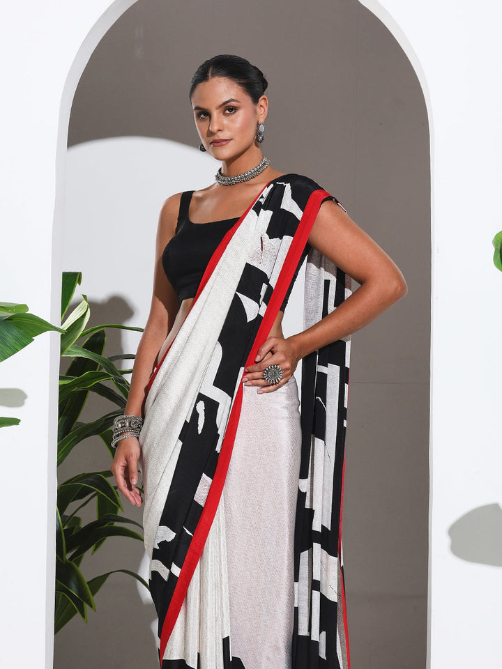 Digital Printed Crepe Saree