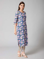 Printed Cotton Kurta Set