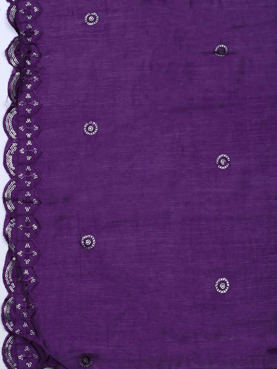 Embroidered Chanderi Unstitched Suit With Dupatta