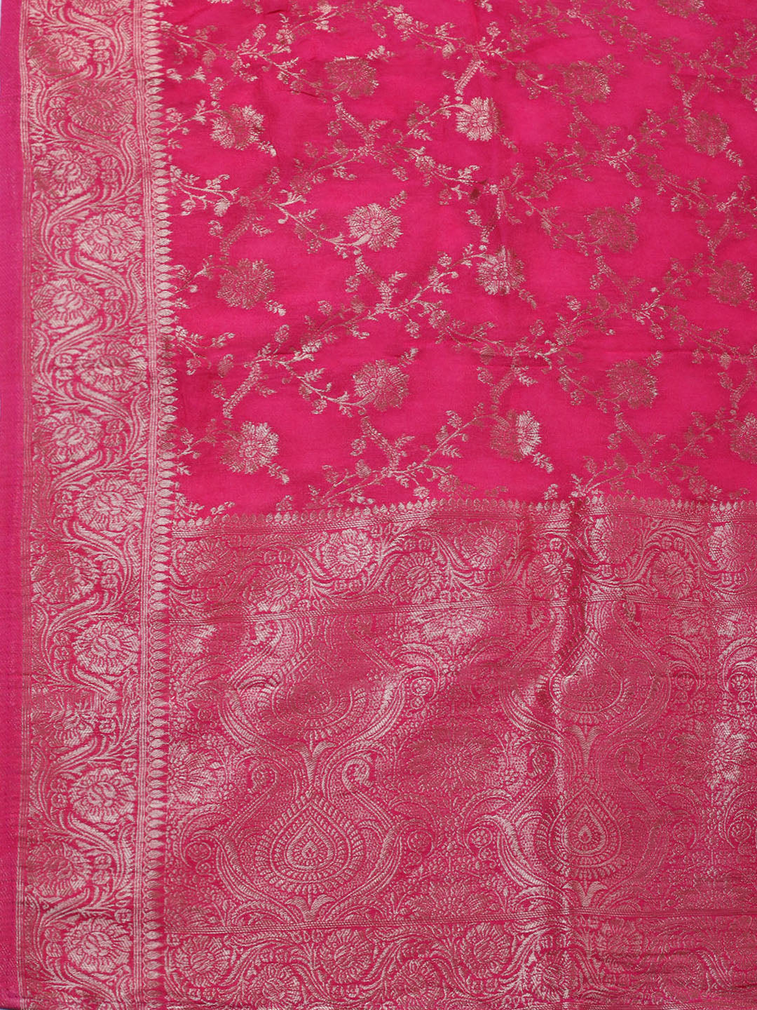 Woven Design Chanderi Unstitched Suit With Pant &amp; Dupatta