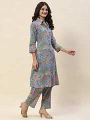 Printed Cotton Kurta Set