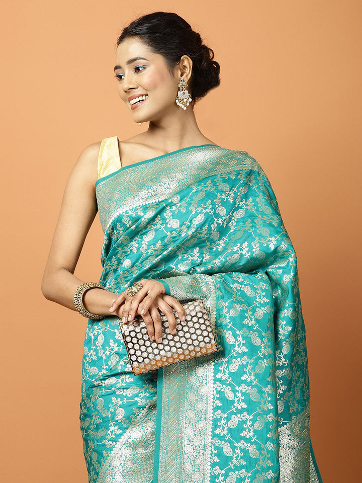 Stone Work Banarasi Woven Saree