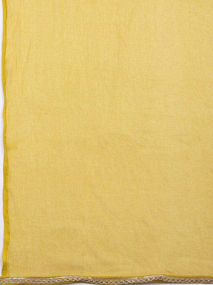 Woven Design Chanderi Unstitched Suit With Pant &amp; Dupatta