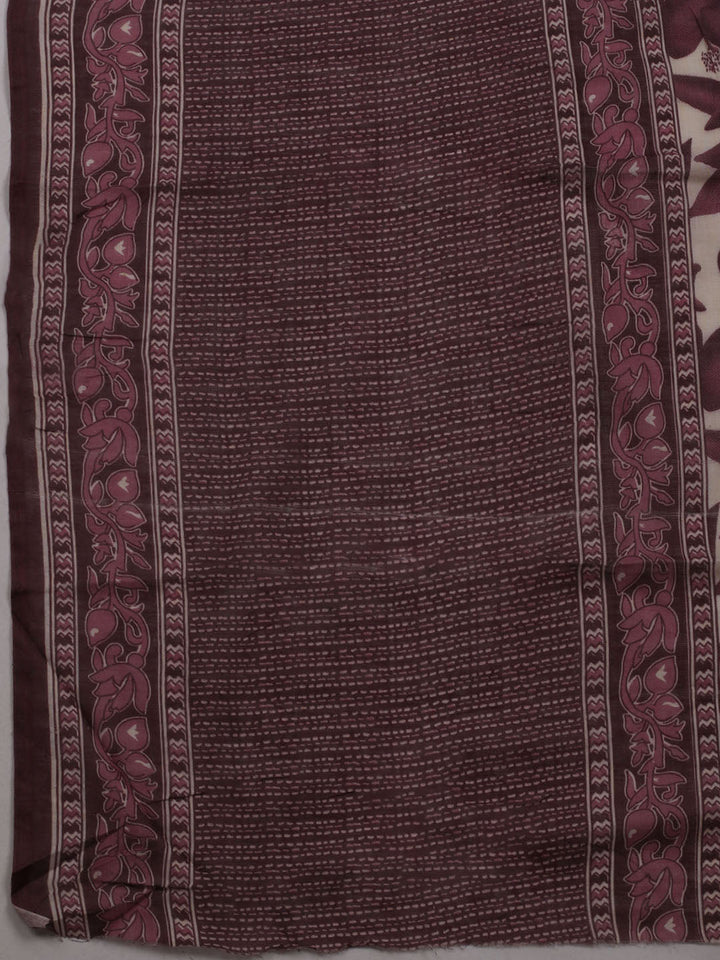 Printed Cotton Blend Unstitched Suit With Dupatta