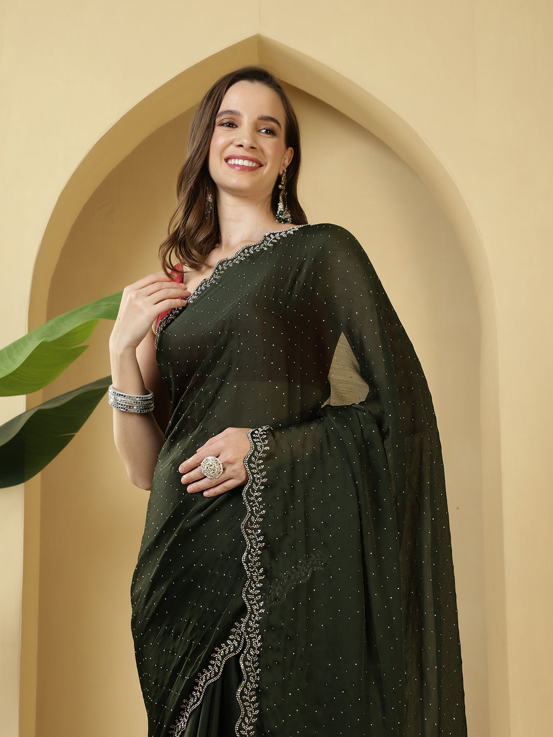 Digital Printed Chiffon Saree