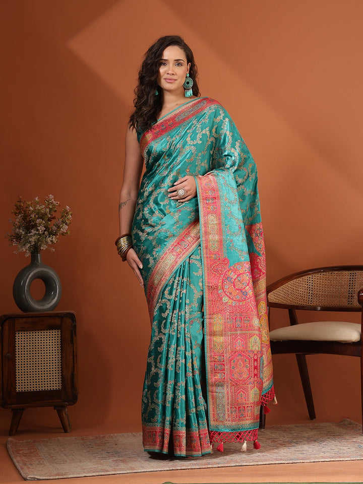 Woven Design Satin Saree
