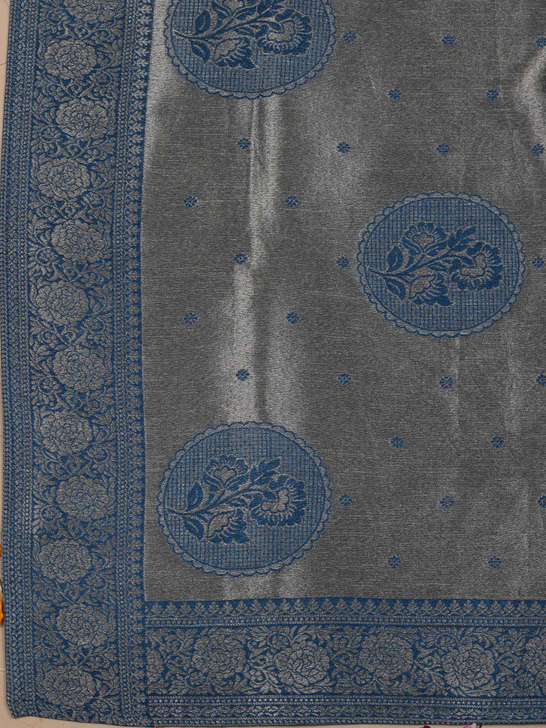 Kanjeevaram Chanderi Unstitched Suit With Dupatta