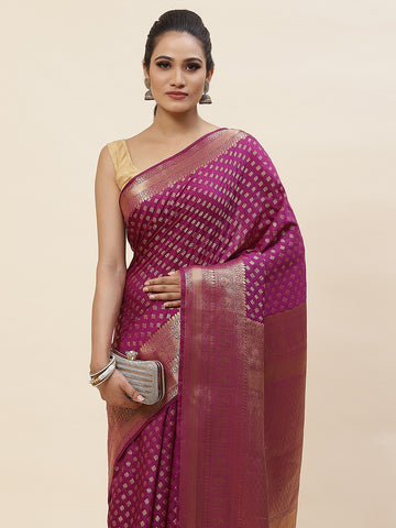 Zari Booti Woven Handloom Saree