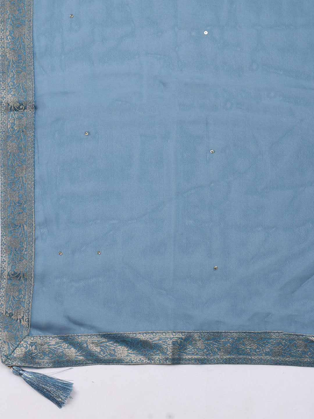 Brocade Chanderi Unstitched Suit With Dupatta