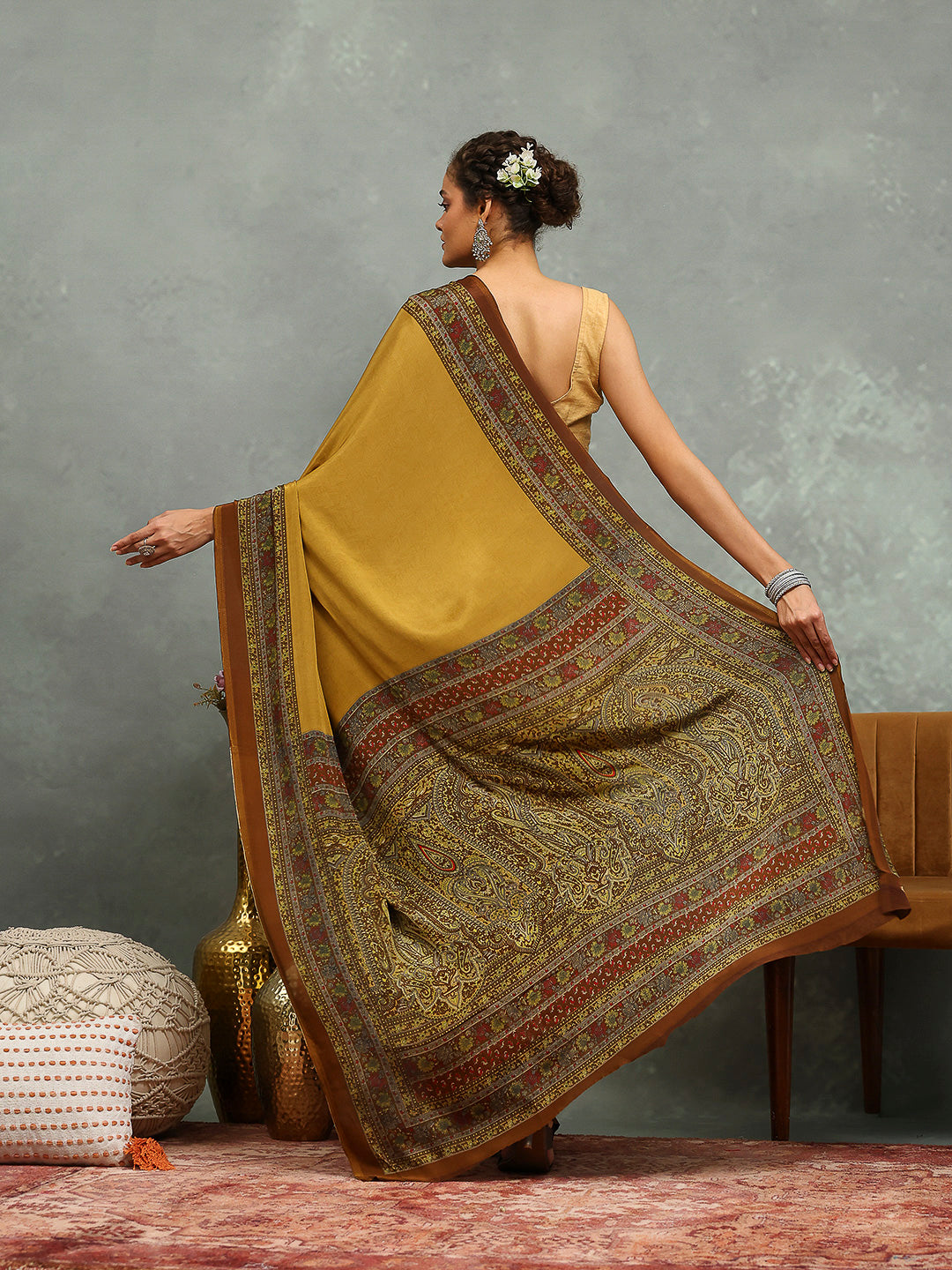 Digital Printed Crepe Saree