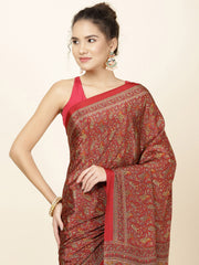 Printed Crepe Woven Saree