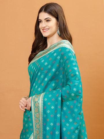 Zari Border Banarasi Woven Saree