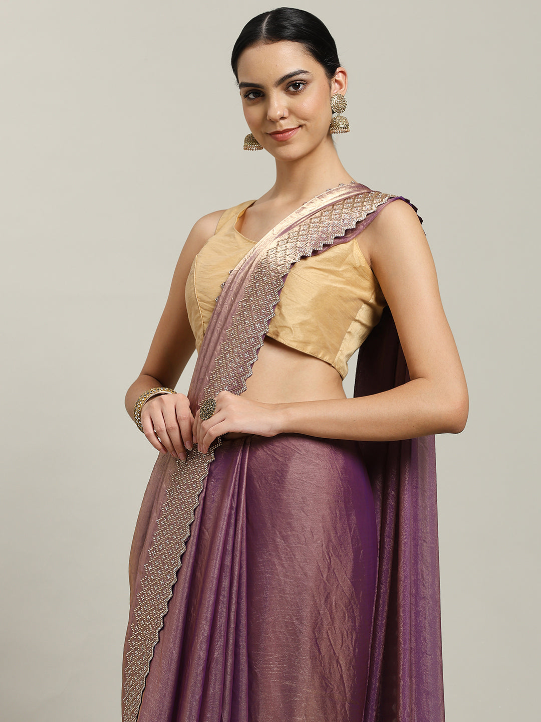 Cutdana Embroidered Tissue Saree