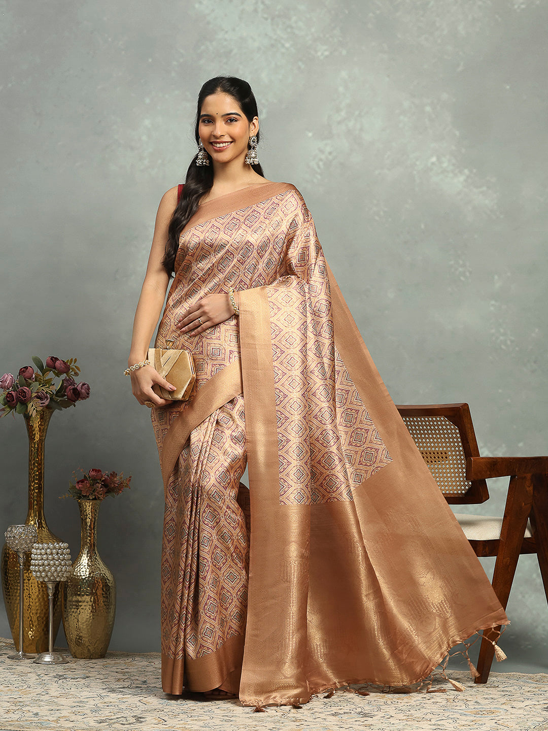 Digital Printed Art Silk Saree