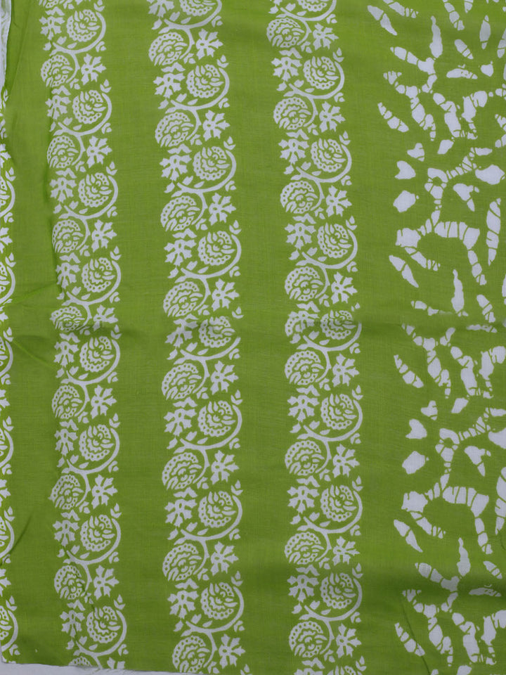 Printed Cotton Blend Unstitched Suit With Dupatta