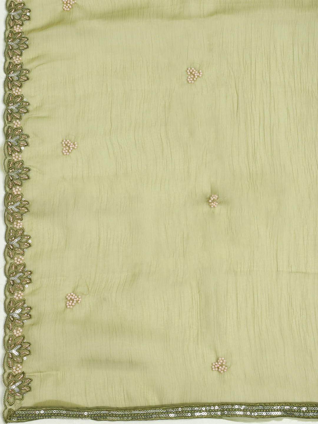 Embroidered Chiffon Unstitched Suit With Dupatta