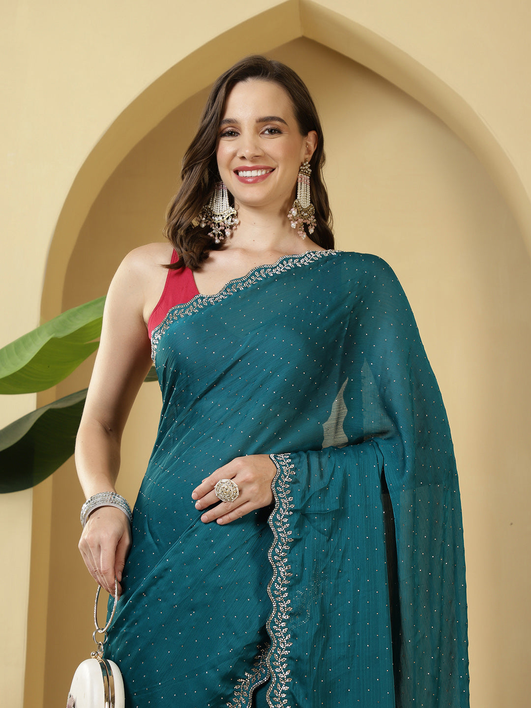 Digital Printed Chiffon Saree