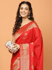 Zari Jaal Woven Art Silk Saree