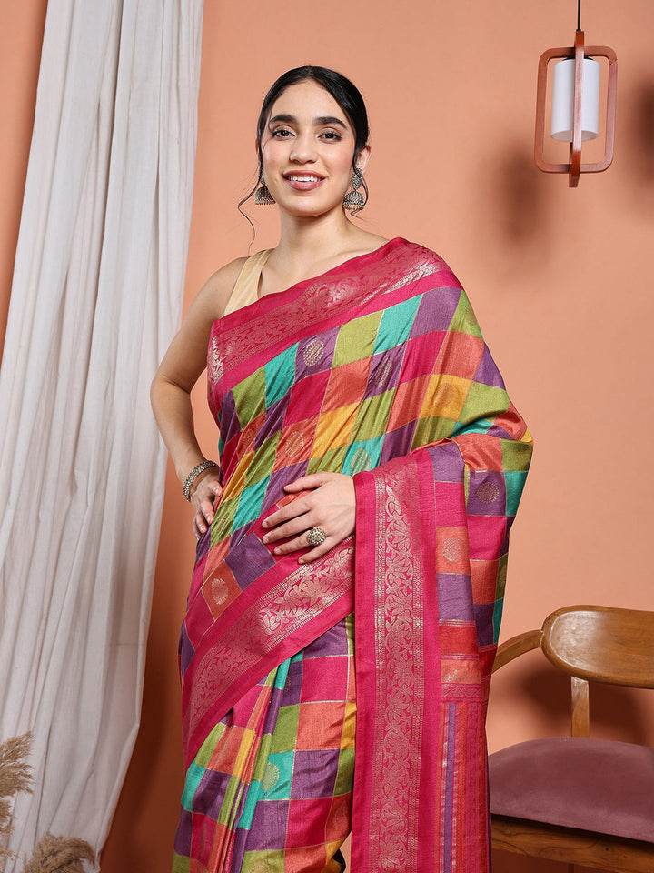 Digital Printed Art Silk Saree
