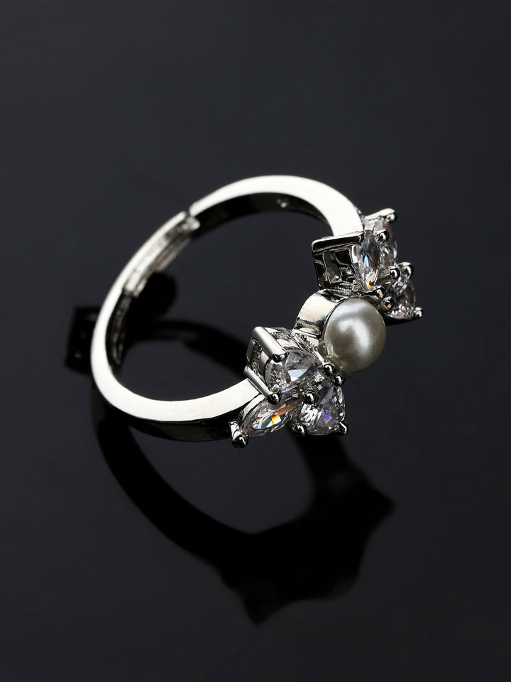 Silver White Jewellery Set